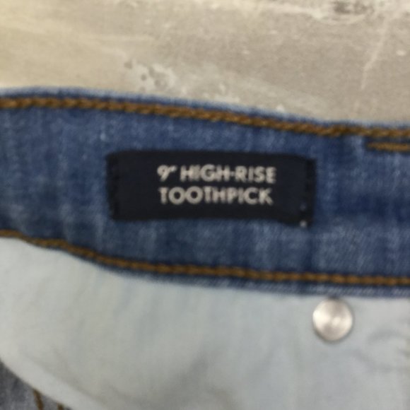 J. Crew High Rise Exposed Button Distressed Toothpick Jean 28 - Picture 10 of 13